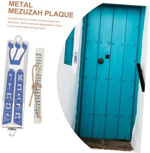 Traditional Script Mezuzah Scroll in Zinc Alloy Case