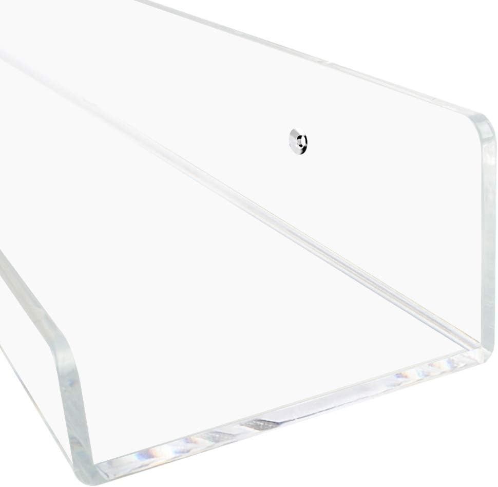 Weiai Clear Acrylic Floating Shelves Set of 4 24 Inches