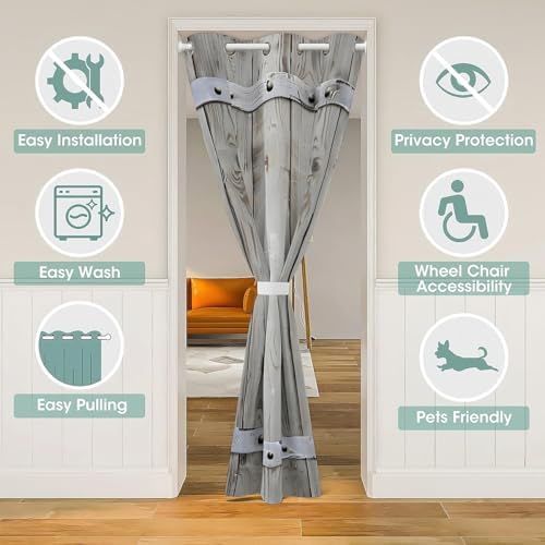 Castle Fairy 42x80 Inch Farmhouse Style Door Curtain Panel