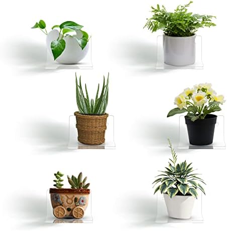 Yulejo 6 Piece Acrylic Floating Shelf Set
