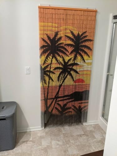 Beaded Curtain with 125 Strands and Hanging Hardware