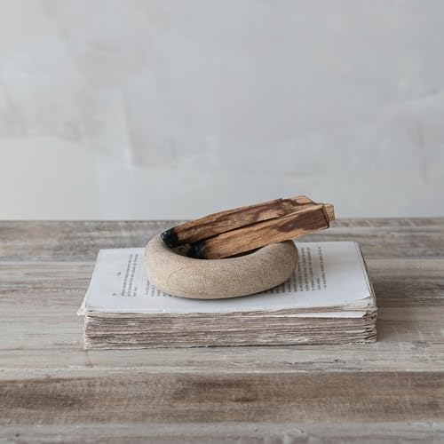 Creative Co Op Sandstone Incense Holder Natural Shape