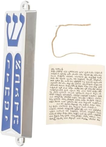 Traditional Script Mezuzah Scroll in Zinc Alloy Case