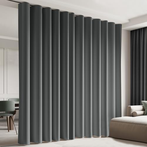 Room Divider Curtains with Hooks 1 Panel Grey 100x84 Inch