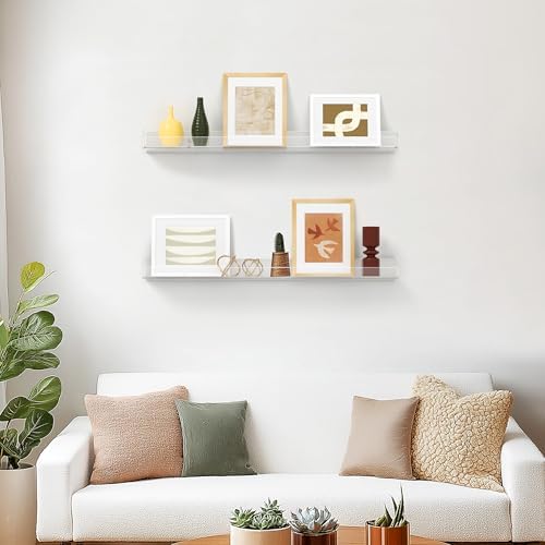 HBlife 36 Inch Clear Acrylic Floating Shelves 2 Pack
