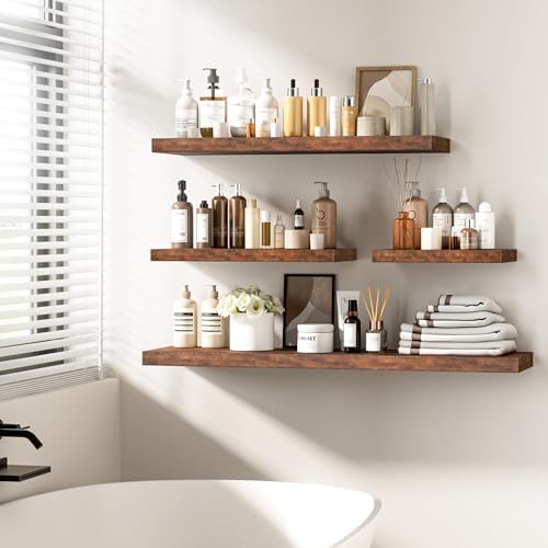 Fun Memories Floating Shelves 2 Pack 12 Inch Deep Brown