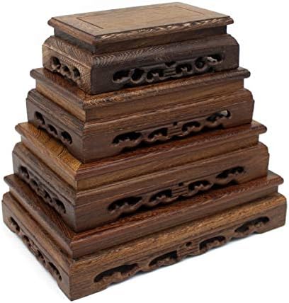 CVHOMEDECO Primitives Rustic Rosewood Rectangle Display Stand