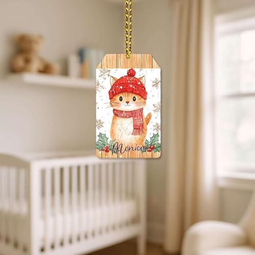 Personalized Acrylic Christmas Ornament with Custom Name for Pet Lovers