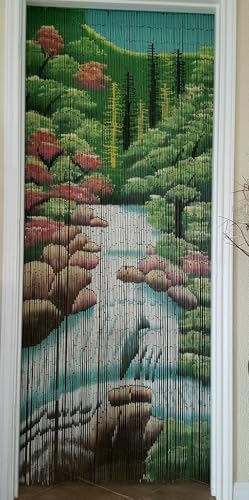 Beaded Curtain 125 String Handmade Bamboo Decor Panel
