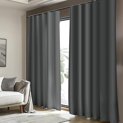 Room Divider Curtains with Hooks 1 Panel Grey 100x84 Inch