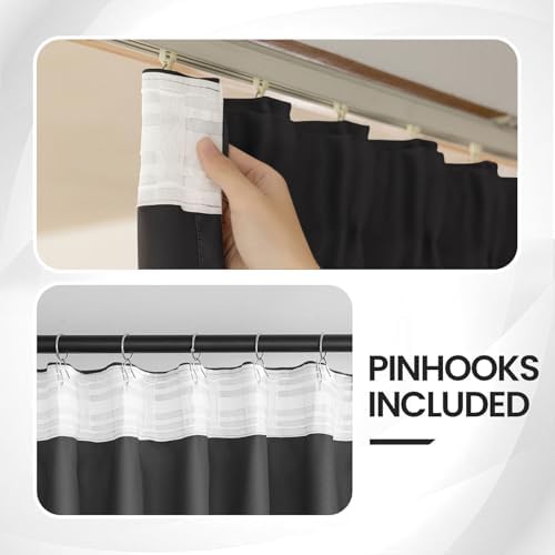 Extra Wide Room Divider Curtain Panel - Blackout Privacy Soundproof Thermal 1 Panel