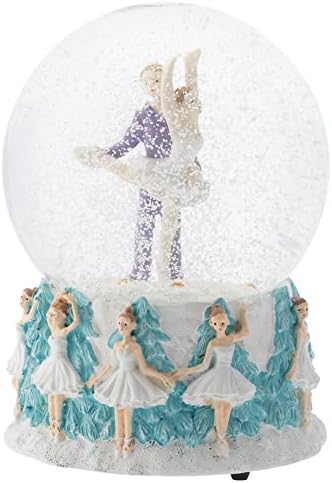 Elanze Designs Musical Snow Globe with Dancing Figurine