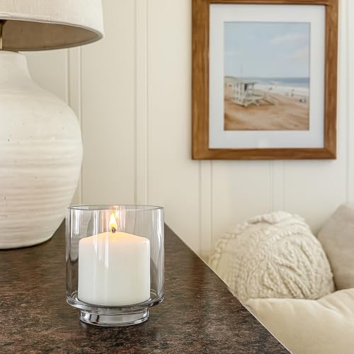 CYS EXCEL Clear Glass Hurricane Candle Holder Vase 55 x 45 Inch
