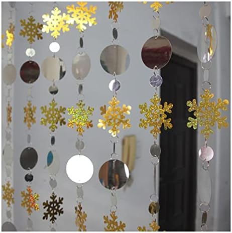QueenBox 5Pcs 394in Round Sequin Curtain Blue