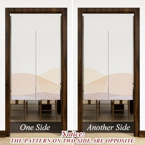 Leowefowa Traditional Japanese Noren Door Curtain Double Sided Panel 335x709