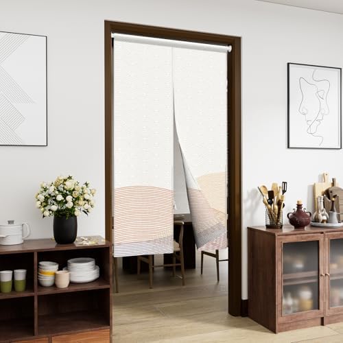 Leowefowa Traditional Japanese Noren Door Curtain Double Sided Panel 335x709