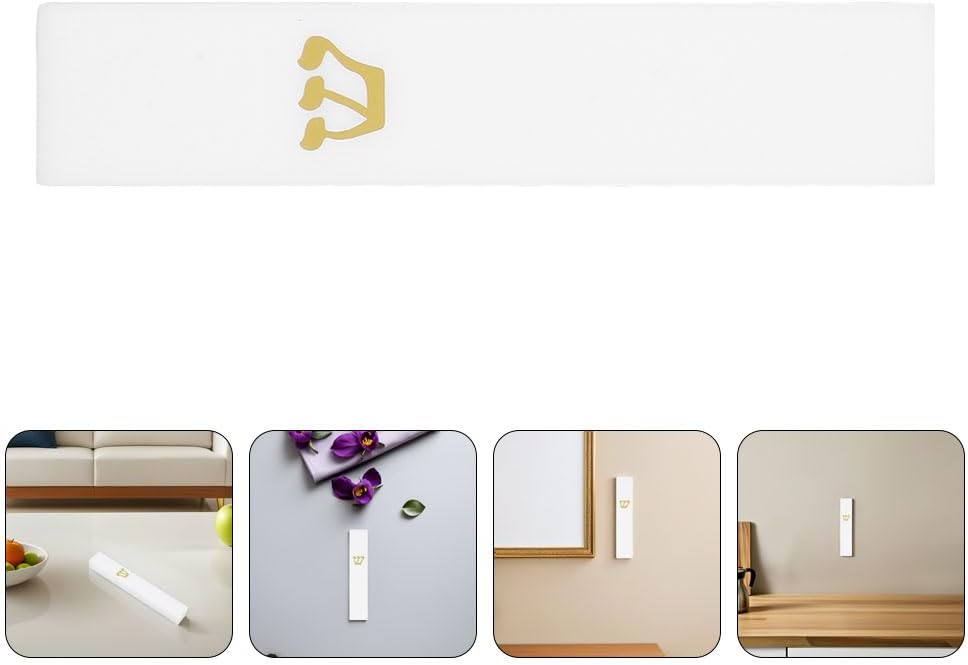 LOGOFUN 2pcs White Resin Mezuzah Holder