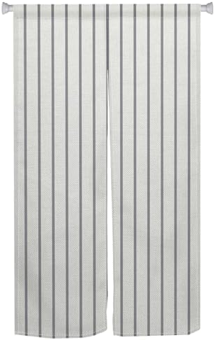 Japanese Style Noren Door Curtain with White Black Stripe