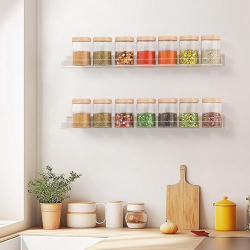 HBlife 36 Inch Clear Acrylic Floating Shelves 2 Pack