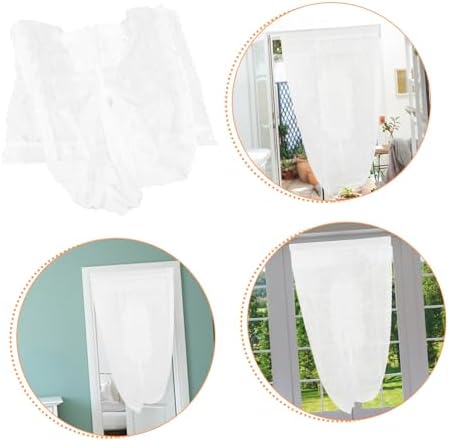 Happyyami Sheer Door Curtain Elegant French Style Panels