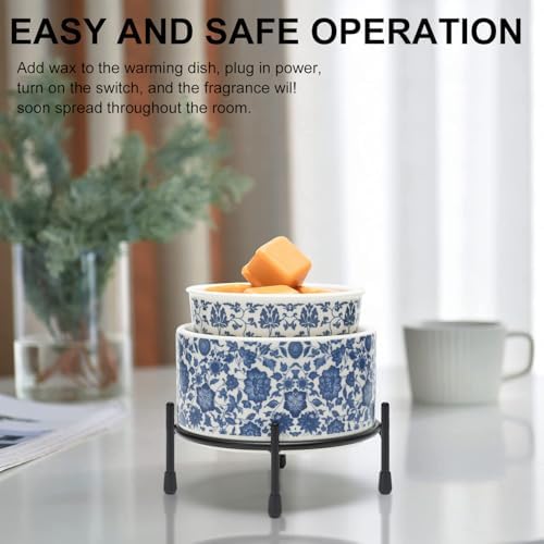 Blue and White Porcelain Pattern Wax Melter Warmer
