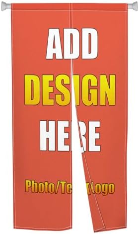 Custom Double Sided Door Curtain Noren with Photo Text Logo