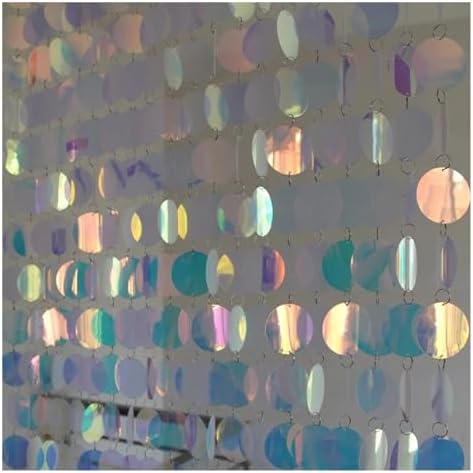PVC Sequins Curtain Blue 5 Strips 150cm DIY Wedding Decor
