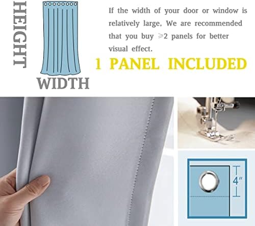 ZYMECH Heavy Weight Blackout Curtains 1 Panel 47x701 Inches