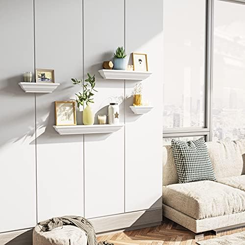 SRIWATANA White Floating Shelves Set of 4