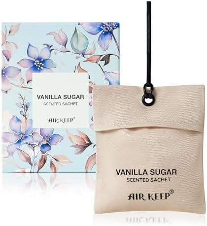 Airkeep Car Air Freshener - Vanilla Sugar Sachets for Drawer and Closet