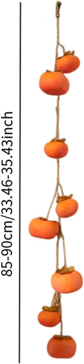 Artificial Persimmon Ornament for Thanksgiving Autumn Decor - Yellow