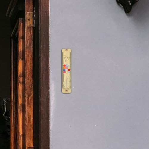 HOLIDYOYO 2 Sets Metal Retro Mezuzah Scrolls Door Decorations