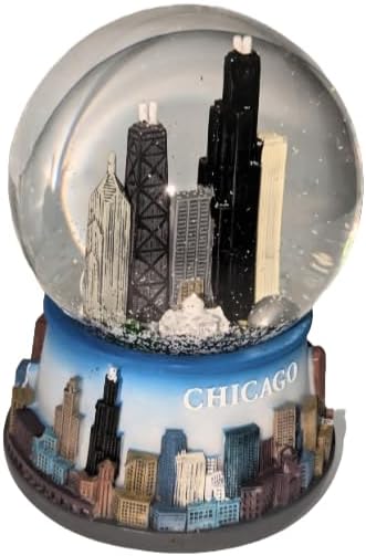 Chicago Color Musical Snow Globe 100mm