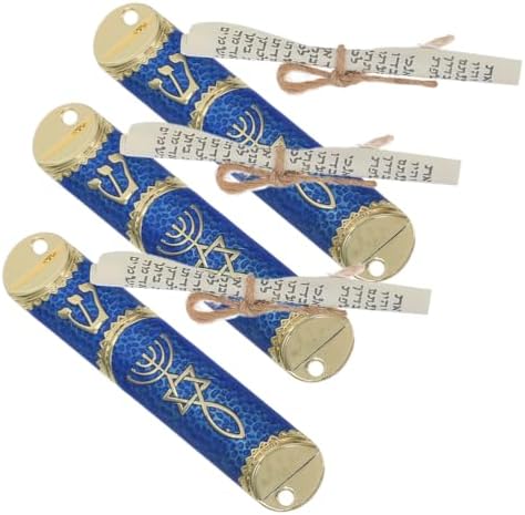 LUOZZY 3sets Messianic Seal Mezuzah Case with Scroll