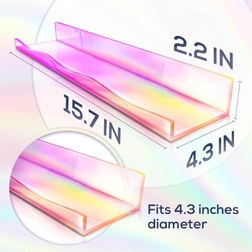 YMVV Iridescent Clear Floating Wall Shelf 4 Pack
