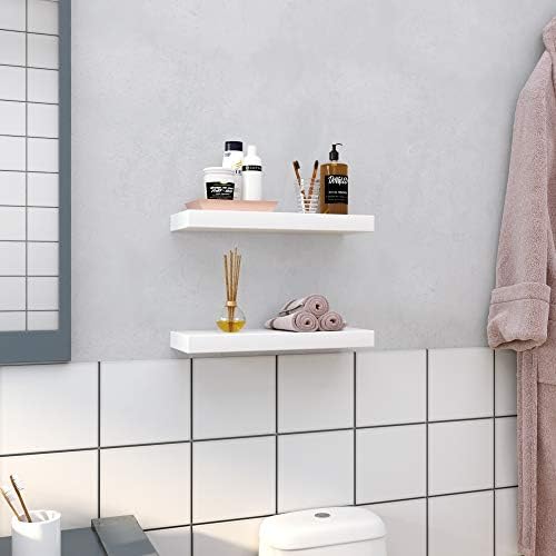 SONGMICS Floating Shelf 157 Inches White Wall Mount Shelf