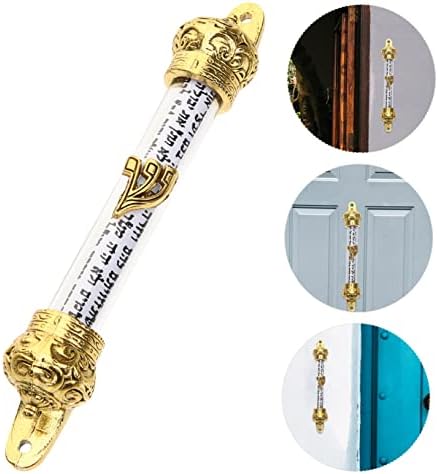 Delicate Metal Mezuzah Scroll for Home Door