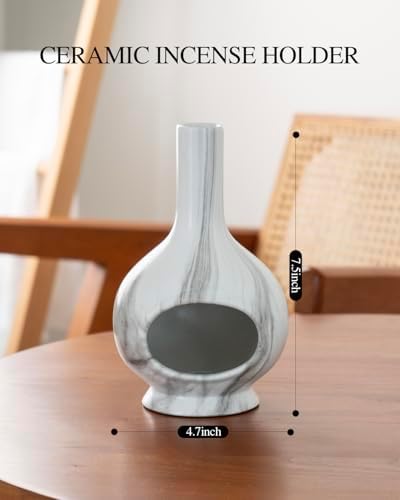 Handmade Marble Incense Holder for Meditation and Sage Burning
