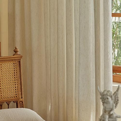 Sheer Curtains Beige 2 Panels 40W x 84L Inch