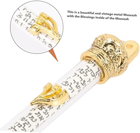 Jewish Mezuzah Scroll Holder for Door with Antique Design