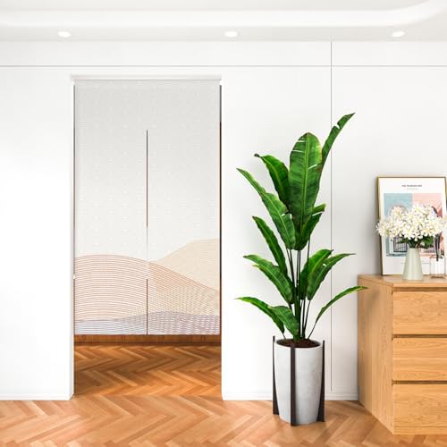 Leowefowa Traditional Japanese Noren Door Curtain Double Sided Panel 335x709