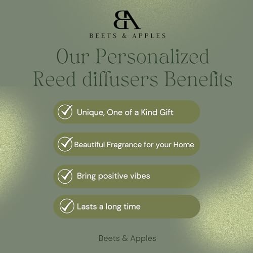 Personalized Reed Diffuser Set with Beets and Apples
