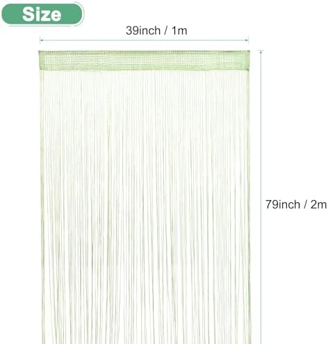 Decorative Door String Curtain with Fringe Design Fruit Green