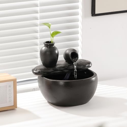 Ceramic Tabletop Fountain for Indoor Home Decor