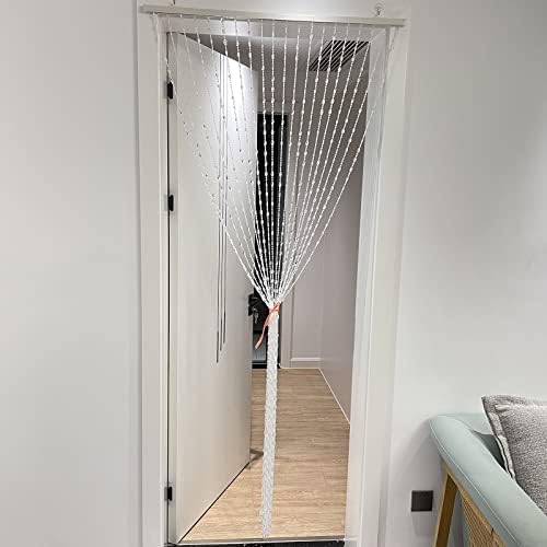 Clear Beaded Curtains for Door and Window Privacy
