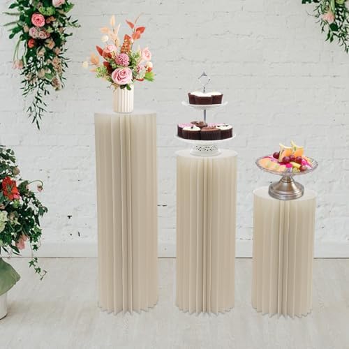 Foldable Cardboard Flower Stand 3Pcs for Wedding Display