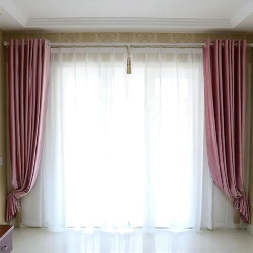 2 Panels Blackout Curtains 40W x 84L Inch Polyester