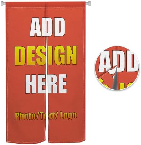 Custom Double Sided Door Curtain Noren with Photo Text Logo