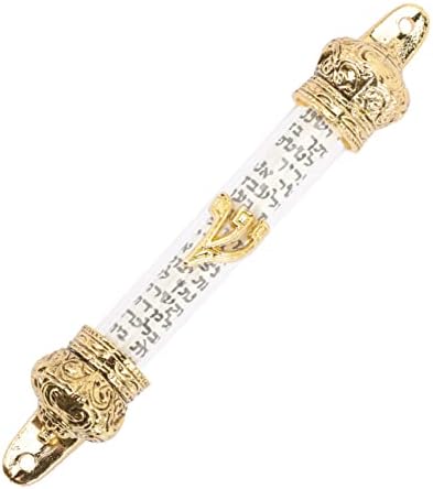 BIUDECO Mezuzah Decorative Metal Door Mount with Scroll