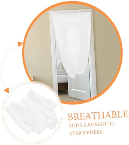 Happyyami Sheer Door Curtain Elegant French Style Panels